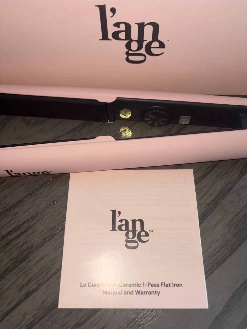 Lange Pink Ceramic 1-Inch Flat Iron Hair Straightener